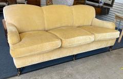 George Smith George Smith Signature Scroll Arm Yellow Chenille Sofa - 2483481