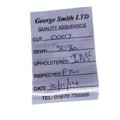 George Smith George Smith White Linen Roll Arm Sofa Settee - 4254783