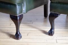 George Smith Pair of George Smith Style Leather Armchairs - 4581341