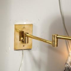 George W Hansen Pair of Mid Century Articulating Wall Sconces by George Hansen for Metalarte - 3352419