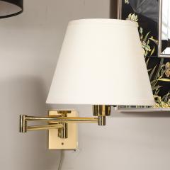 George W Hansen Pair of Mid Century Articulating Wall Sconces by George Hansen for Metarlarte - 4163519