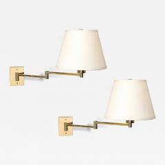 George W Hansen Pair of Mid Century Articulating Wall Sconces by George Hansen for Metarlarte - 4164747