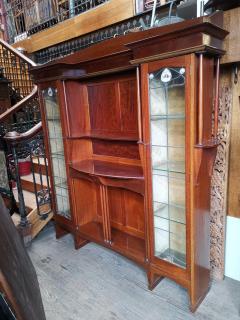 George Walton Liberty Co A Mahogany Display Cabinet with Floral Mother of Pearl Decoration - 4183099