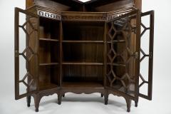 George Washington Jack George Jack Morris Co Two Aesthetic Movement Walnut glazed corner cabinets  - 4183112