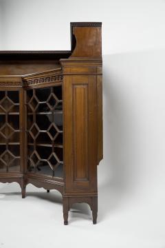 George Washington Jack George Jack Morris Co Two Aesthetic Movement Walnut glazed corner cabinets  - 4183115