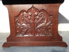 George Washington Jack George Jack Morris Co attr Arts Crafts oak carved library table double desk - 4191780