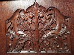 George Washington Jack George Jack Morris Co attr Arts Crafts oak carved library table double desk - 4191781