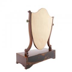 George lIl mahogany swinger shield dressing mirror on a serpentine box stand - 3279111