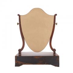 George lIl mahogany swinger shield dressing mirror on a serpentine box stand - 3279115