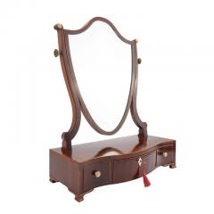 George lIl mahogany swinger shield dressing mirror on a serpentine box stand - 3279116