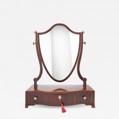 George lIl mahogany swinger shield dressing mirror on a serpentine box stand - 3281276