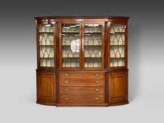 George lll Mahogany Large Breakfront or Bookcase England 18th Century - 4164676