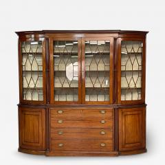 George lll Mahogany Large Breakfront or Bookcase England 18th Century - 4164714