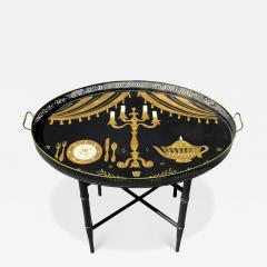 Georges Briard MID CENTURY FORNASETTI STYLE ELEGANT DINNER SETTING TRAY TABLE BY GEORGES BRIARD - 4560388
