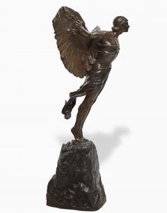 Georges Colin Icarus Muscular Man Nude Bronze with Wings Signed G Colin and stamped 5888 - 4689635