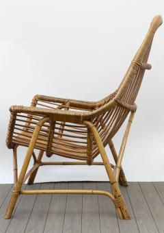 Georges Coslin Pair Of Italian Mid Century Bamboo Lounge Chairs By George Coslin for Gervasoni - 3692806