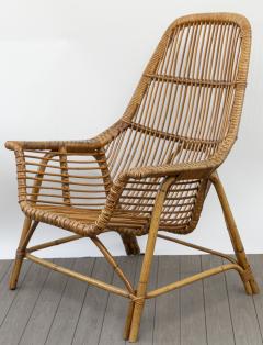 Georges Coslin Pair Of Italian Mid Century Bamboo Lounge Chairs By George Coslin for Gervasoni - 3692815