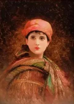 Georges Croegaert Georges Croegaert Belgium 1848 1923 A Portrait of A Young Orientalist Woman - 3881391