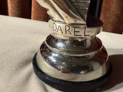 Georges Darel Georges Darel Silver Plated Indian Head Car Mascot France c 1930s - 4217217