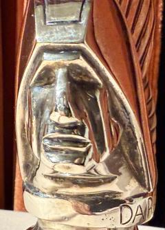 Georges Darel Georges Darel Silver Plated Indian Head Car Mascot France c 1930s - 4217226