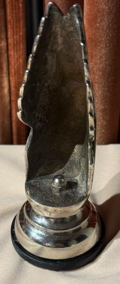 Georges Darel Georges Darel Silver Plated Indian Head Car Mascot France c 1930s - 4217282