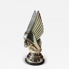 Georges Darel Georges Darel Silver Plated Indian Head Car Mascot France c 1930s - 4217573