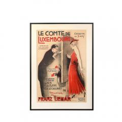 Georges Dola Art Deco Lithograph Poster Franz Lehar Le Comte de Luxembourg by Georges Dola - 4376854