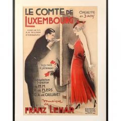 Georges Dola Art Deco Lithograph Poster Franz Lehar Le Comte de Luxembourg by Georges Dola - 4376858