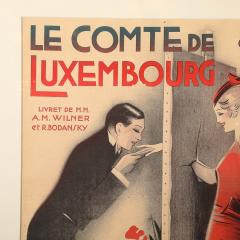 Georges Dola Art Deco Lithograph Poster Franz Lehar Le Comte de Luxembourg by Georges Dola - 4376860