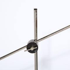 Georges Frydman Mid Century Wood Chrome Floor Lamp by Georges Frydman for Temde Leuchten - 2092496