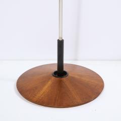 Georges Frydman Mid Century Wood Chrome Floor Lamp by Georges Frydman for Temde Leuchten - 2092520