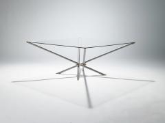 Georges Geffroy French Hollywood Regency metal and brass coffee table 1970s - 985792