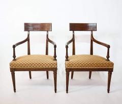 Georges Jacob Louis XVI Neoclassical Fauteuils Attributed to Georges Jacob Pair circa 1785 - 4324062
