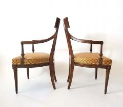 Georges Jacob Louis XVI Neoclassical Fauteuils Attributed to Georges Jacob Pair circa 1785 - 4324063