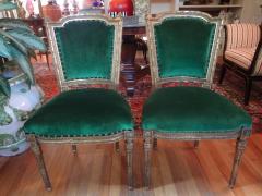 Georges Jacob Pair of 19th Century French Louis XVI Style Giltwood Chairs - 4487495