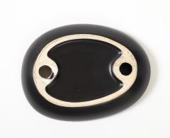 Georges Jouve Black Ceramic Galet Vide Poche France c 1950 - 4509782