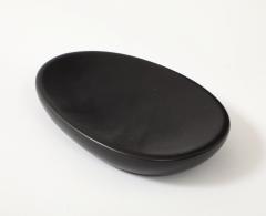 Georges Jouve Black Ceramic Galet Vide Poche France c 1950 - 4509785