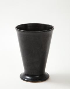 Georges Jouve Black Matte Vase in the Manner of Georges Jouve France c 1960 - 2181380