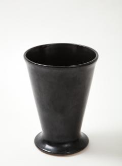 Georges Jouve Black Matte Vase in the Manner of Georges Jouve France c 1960 - 2181383