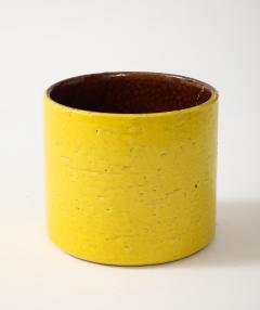 Georges Jouve Ceramic Column Vase with Yellow glaze France 1950 s - 4509788
