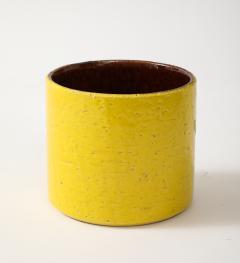 Georges Jouve Ceramic Column Vase with Yellow glaze France 1950 s - 4509789
