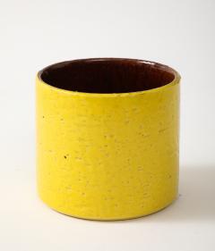 Georges Jouve Ceramic Column Vase with Yellow glaze France 1950 s - 4509791
