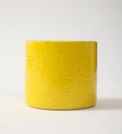 Georges Jouve Ceramic Column Vase with Yellow glaze France 1950 s - 4509793