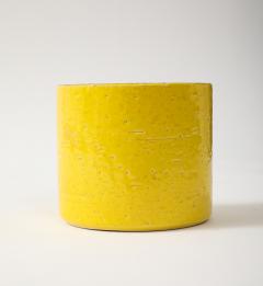 Georges Jouve Ceramic Column Vase with Yellow glaze France 1950 s - 4509795