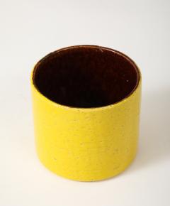 Georges Jouve Ceramic Column Vase with Yellow glaze France 1950 s - 4509798