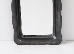 Georges Jouve French Black Ceramic Mirror style of Jouve 1950 s - 3945381