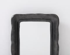 Georges Jouve French Black Ceramic Mirror style of Jouve 1950 s - 3945382