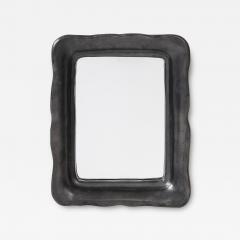 Georges Jouve French Black Ceramic Mirror style of Jouve 1950 s - 3948014