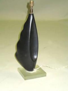 Georges Jouve French Mid Century Modern Ceramic Table Lamp in the Manner of George Jouve - 4105624