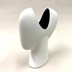 Georges Jouve French Mid Century Organic Modern White Terra Cotta Sculpture Vase 1960 70 - 3948570